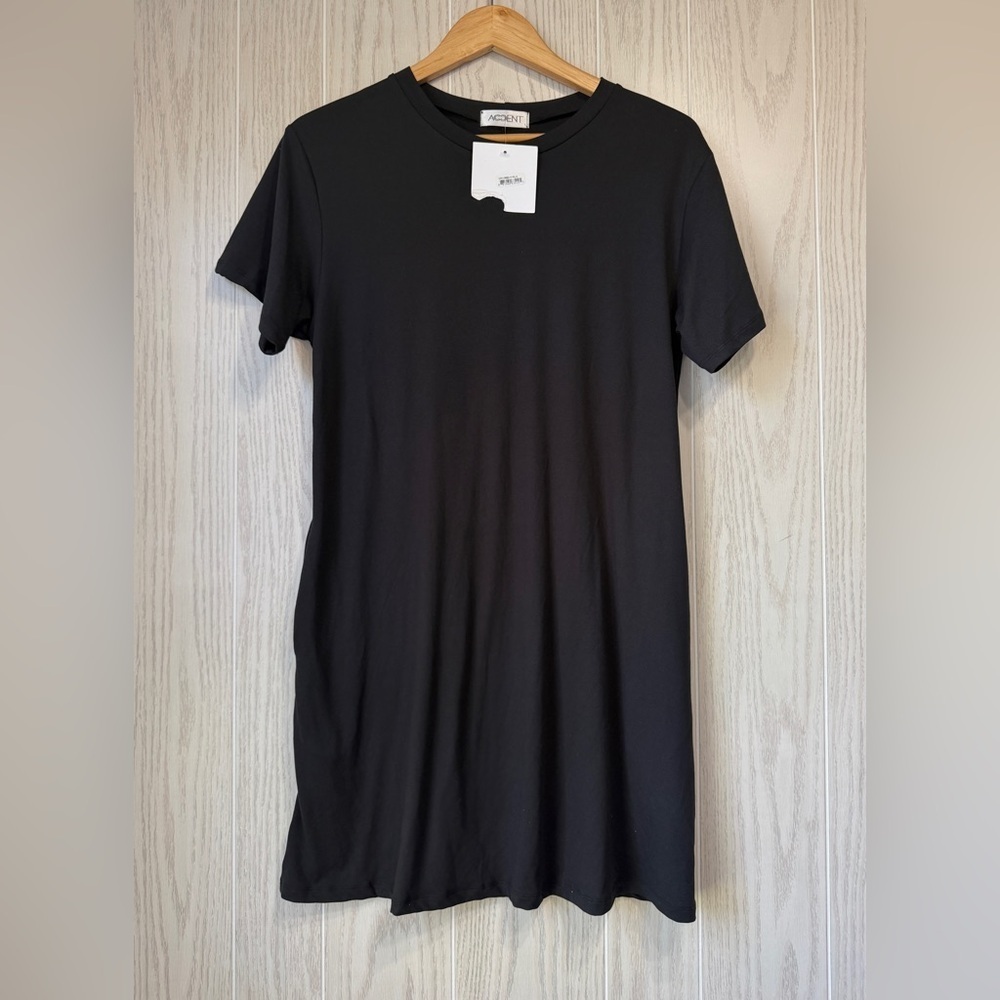 Accent Black T-Shirt Dress Women’s Size Small NWT
